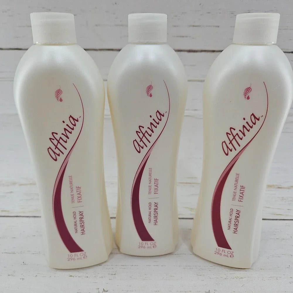 Melaleuca‎ Affinia Natural Hold Hairspray Styling Spray 10oz 3 Pack With Pump